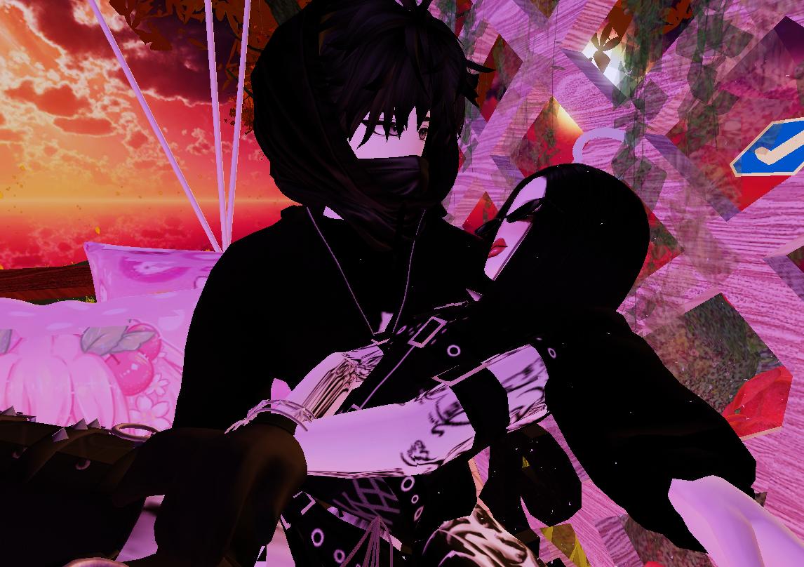 Casal abraçado em avatar